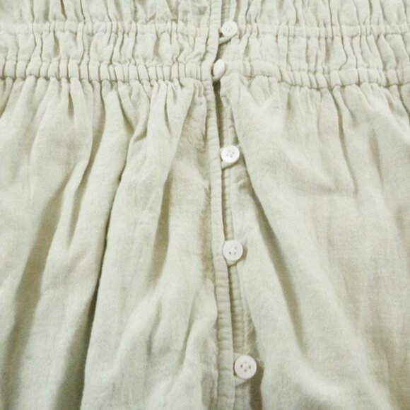Madewell Linen-Blend Sophia Mini Dress Womens Extra Large Button Front Closure - Picture 3 of 13